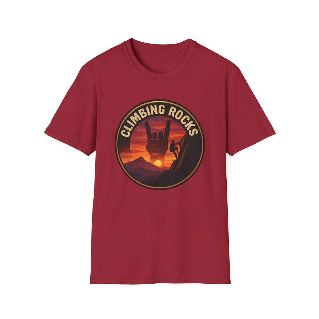 Sunset Climbing Rocks Tee