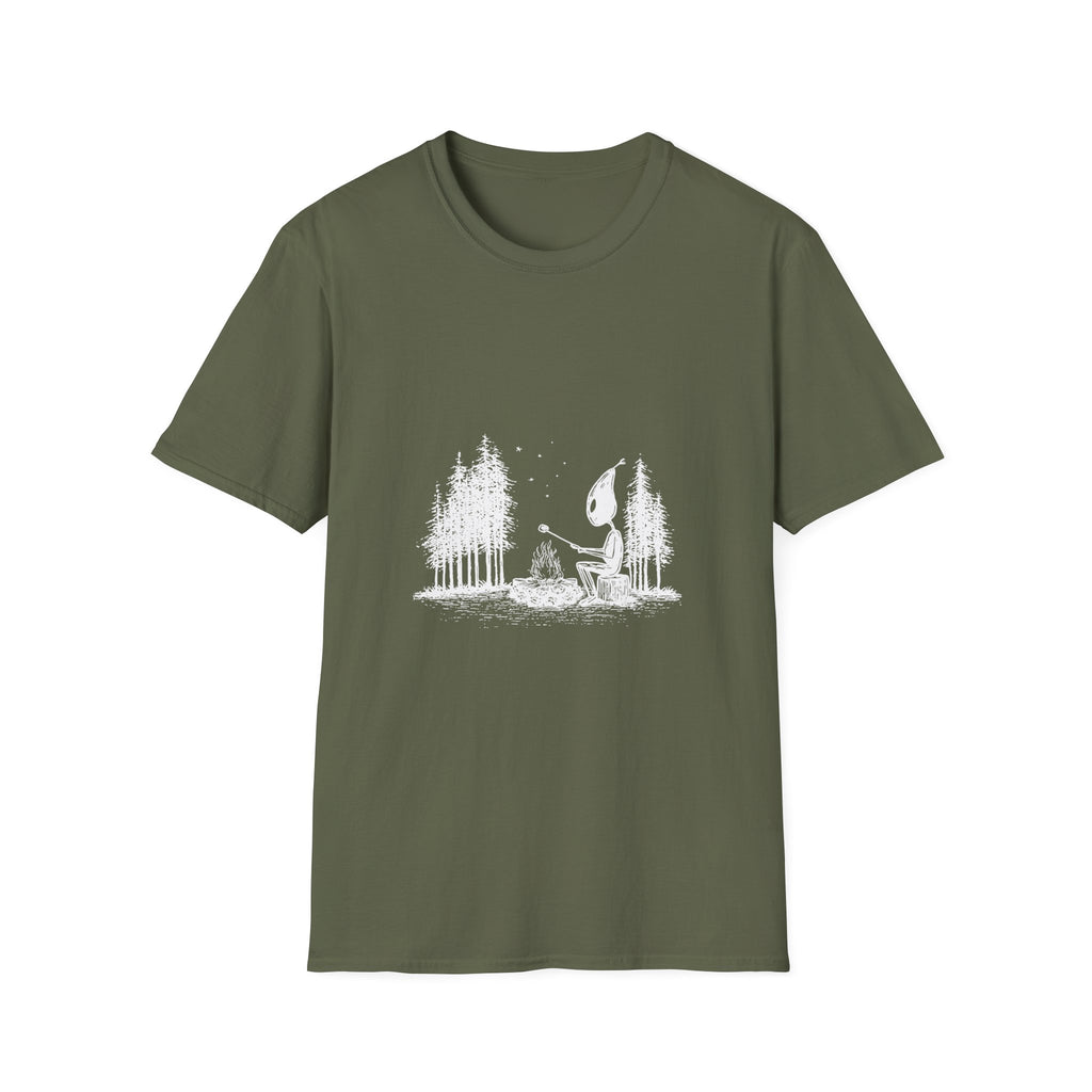 Solitary camping alien Tee