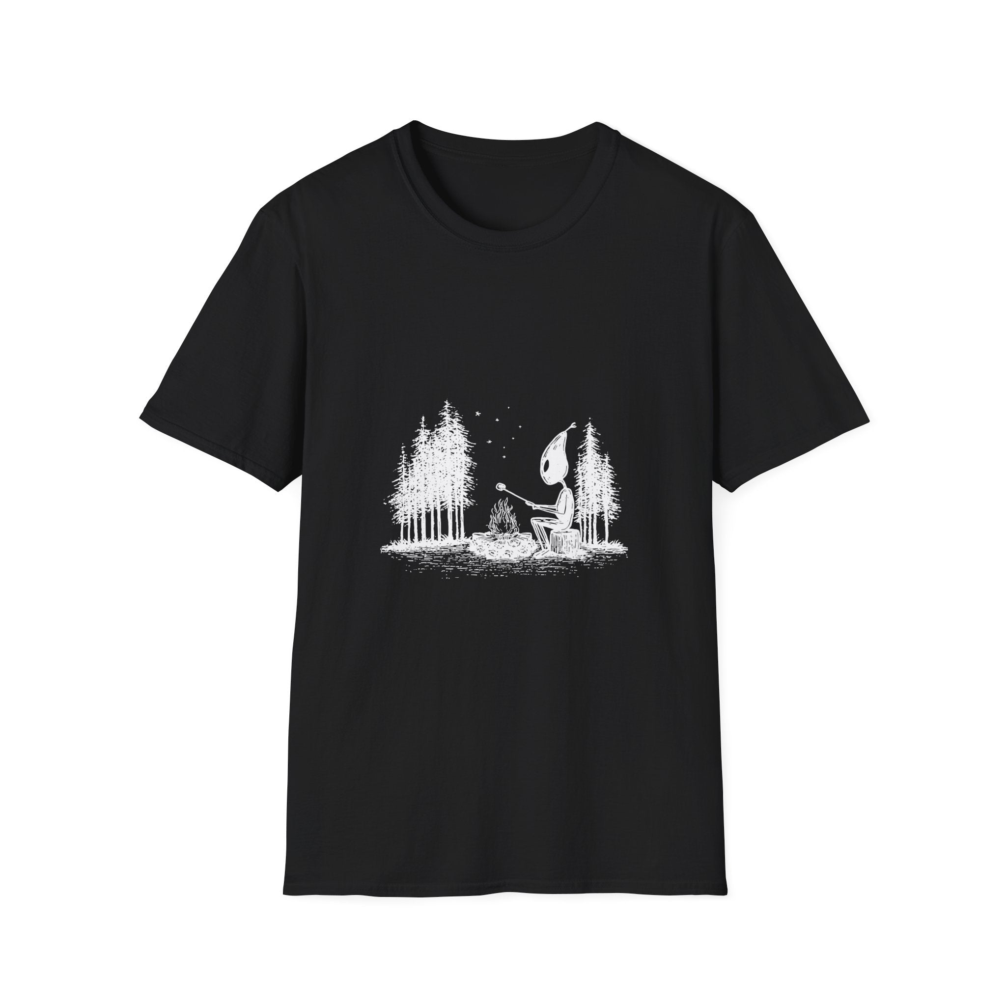Solitary camping alien Tee