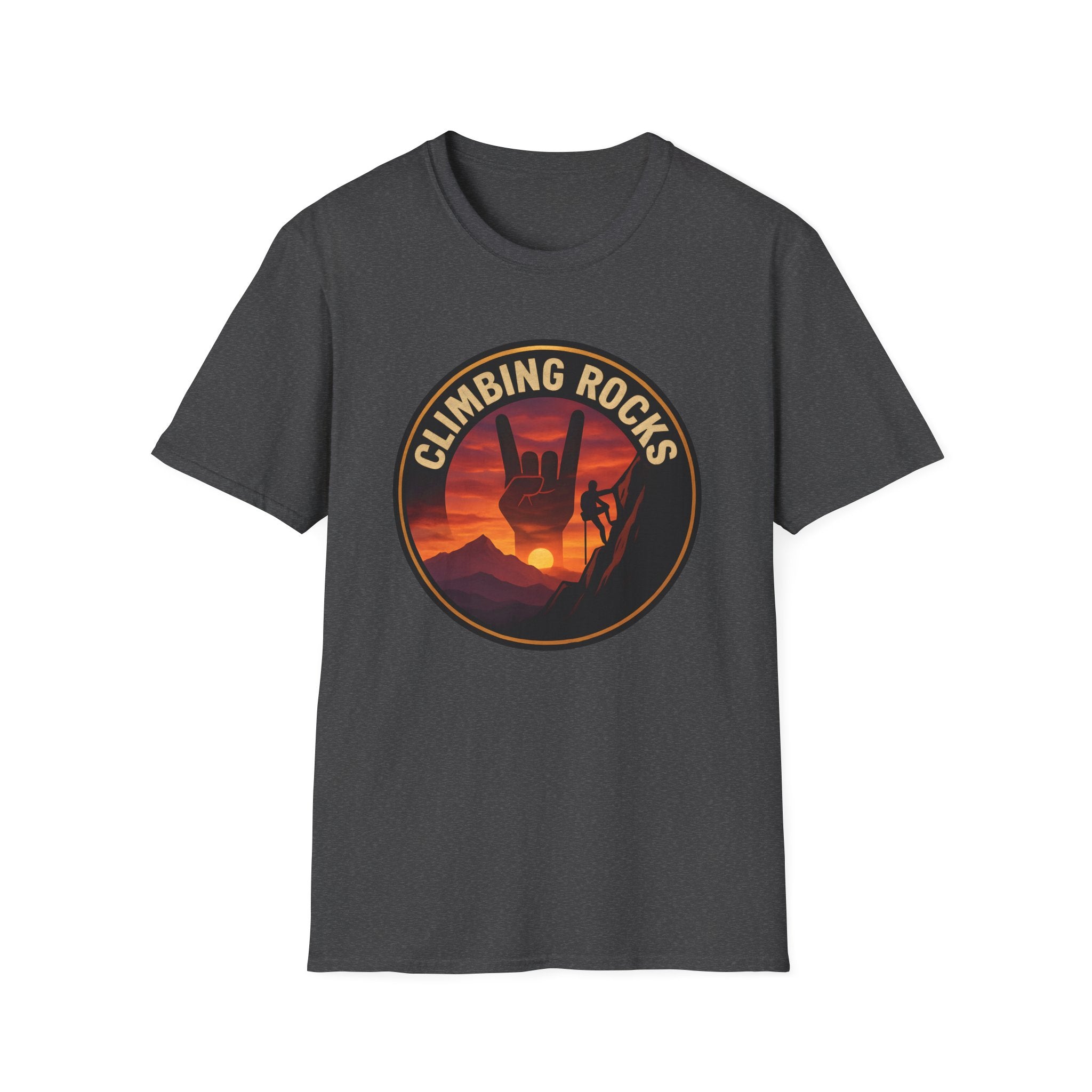 Sunset Climbing Rocks Tee