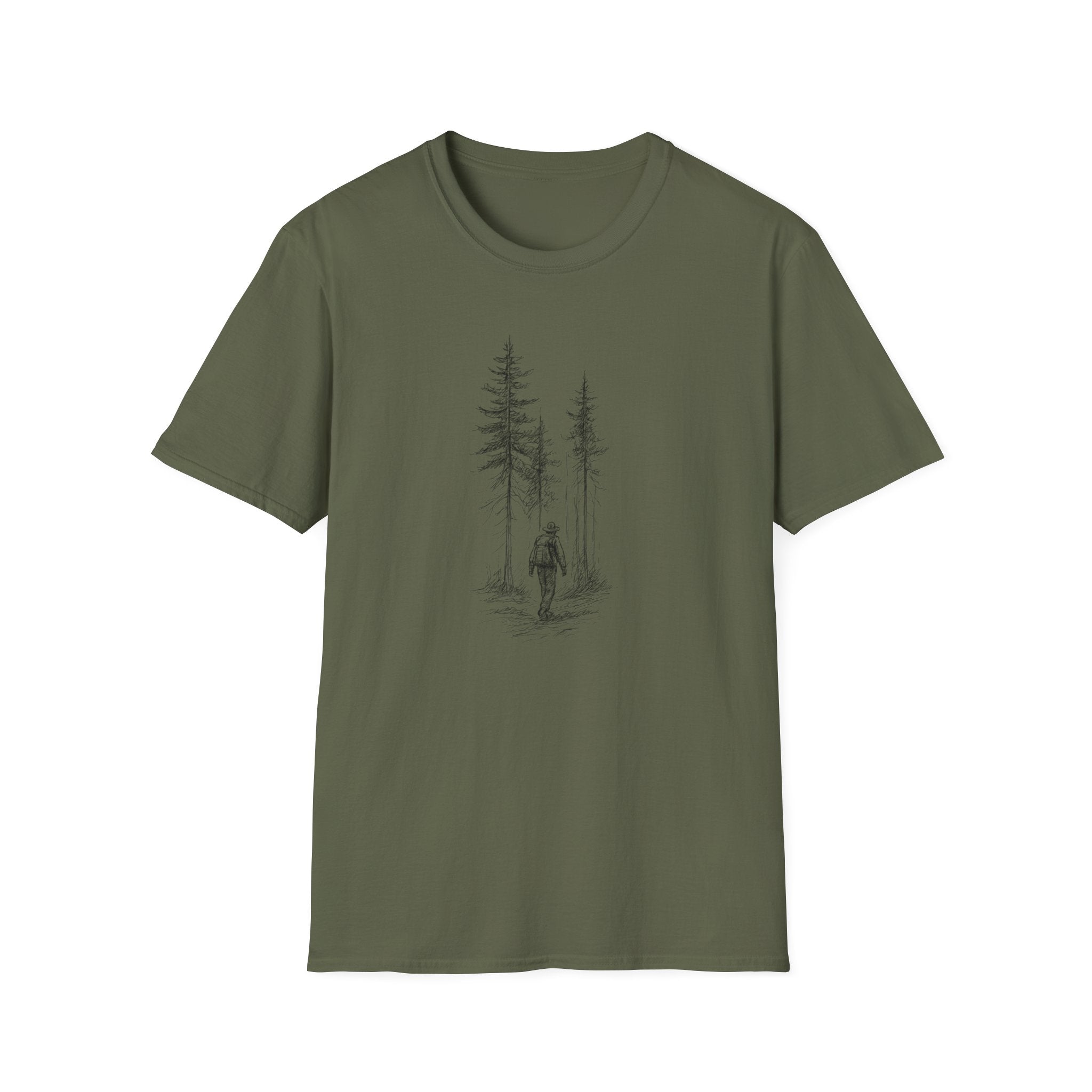 Hiker in Dark Forest T-Shirt
