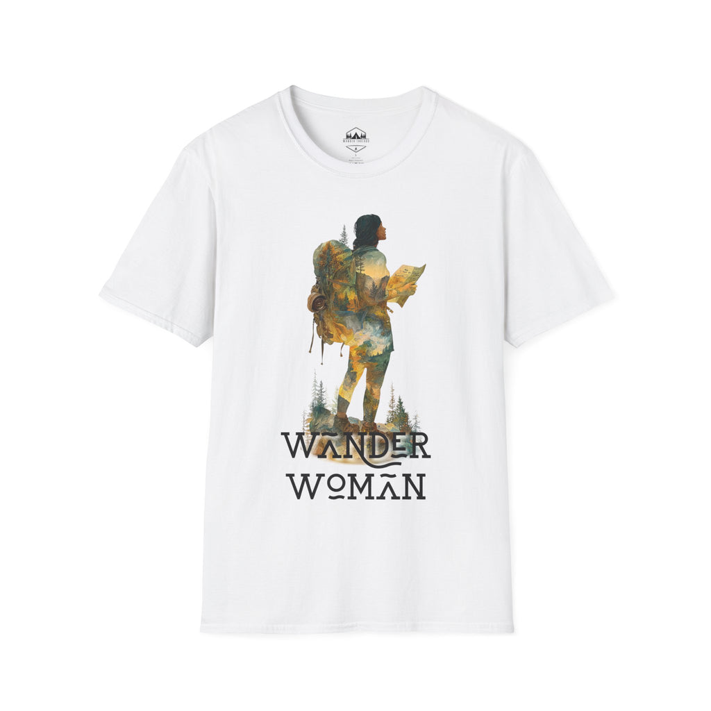 Wander Woman Hiking T‑Shirt — Outdoor Adventure Graphic Tee