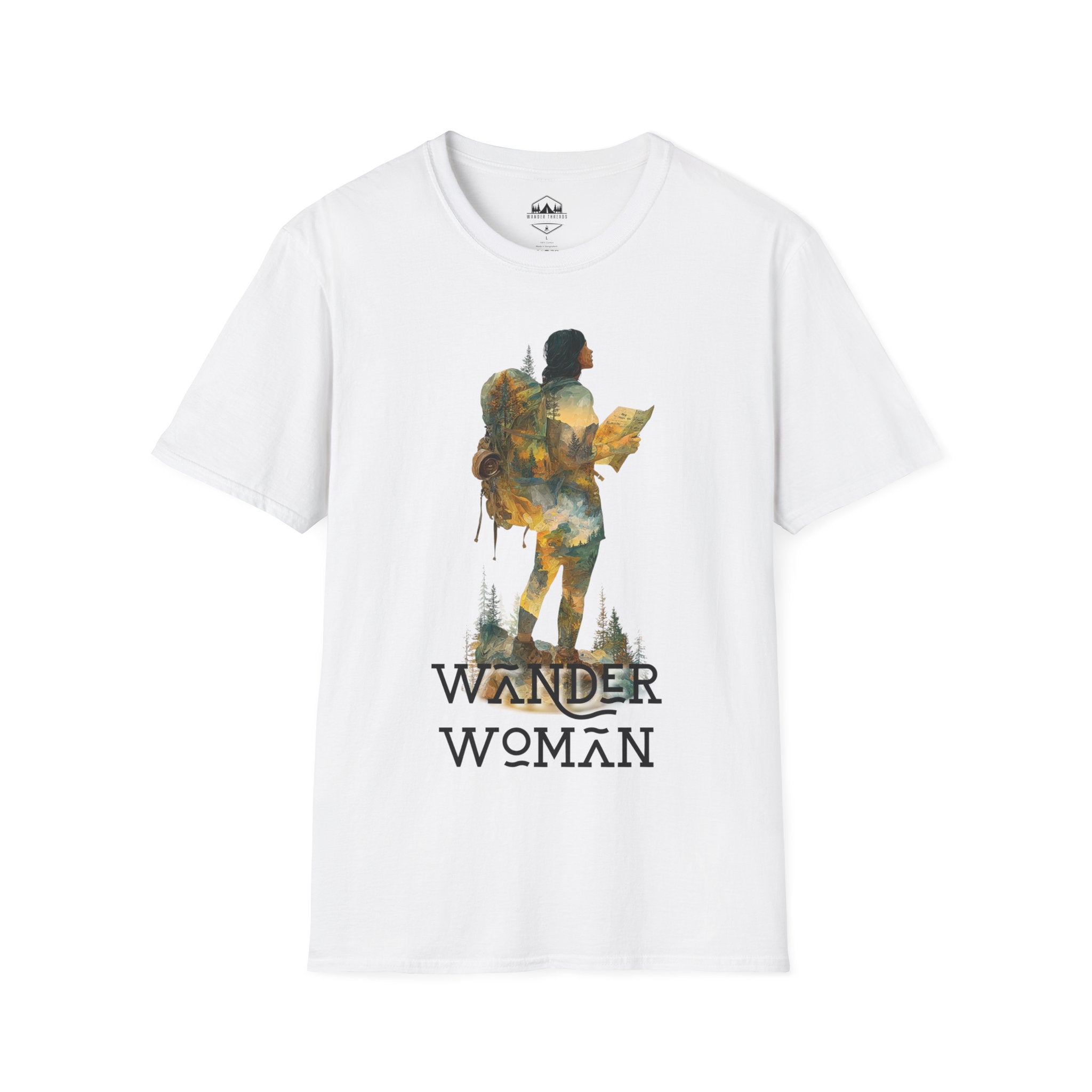 Wander Woman Hiking T‑Shirt — Outdoor Adventure Graphic Tee