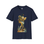 Hiker Silhouette T-Shirt — Watercolor Mountain Backpacker Graphic