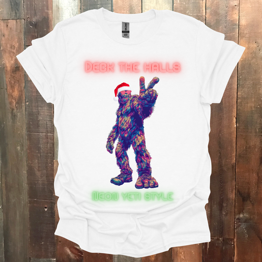 "Deck the Halls" Bigfoot Holiday Tee