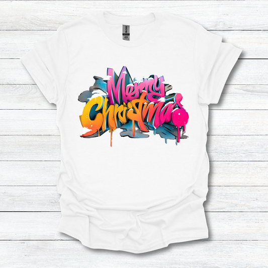 Merry Christmas Graffiti T-Shirt