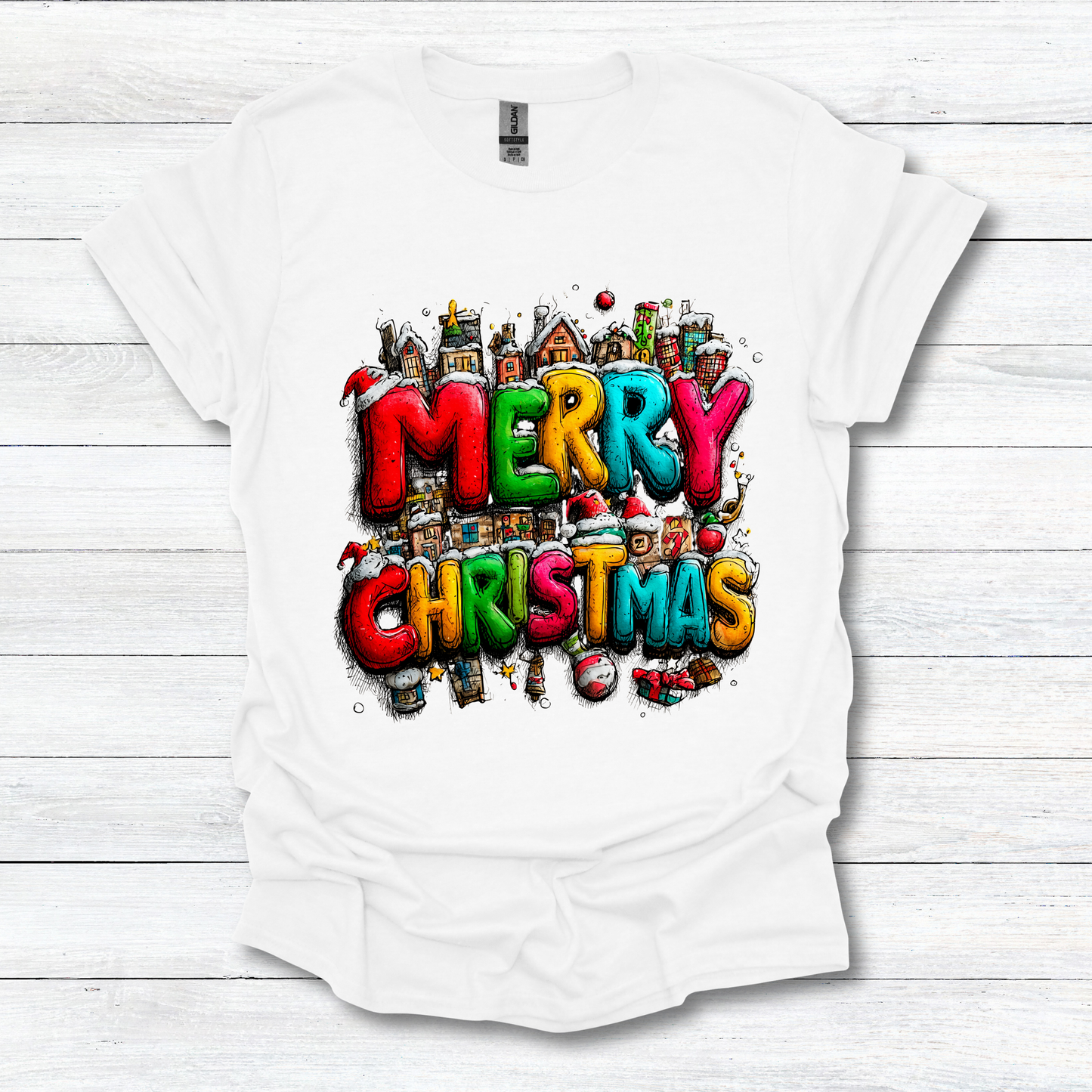 Merry Christmas Graphic T-Shirt — Festive Holiday Tee