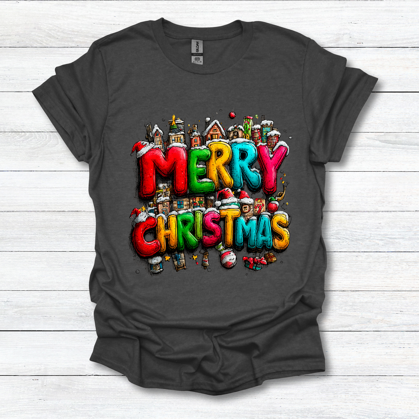 Merry Christmas Graphic T-Shirt — Festive Holiday Tee