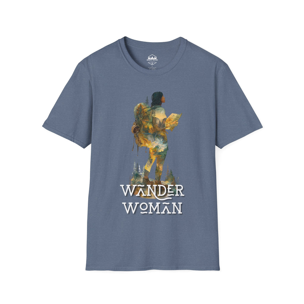 Wander Woman Hiking T‑Shirt — Outdoor Adventure Graphic Tee