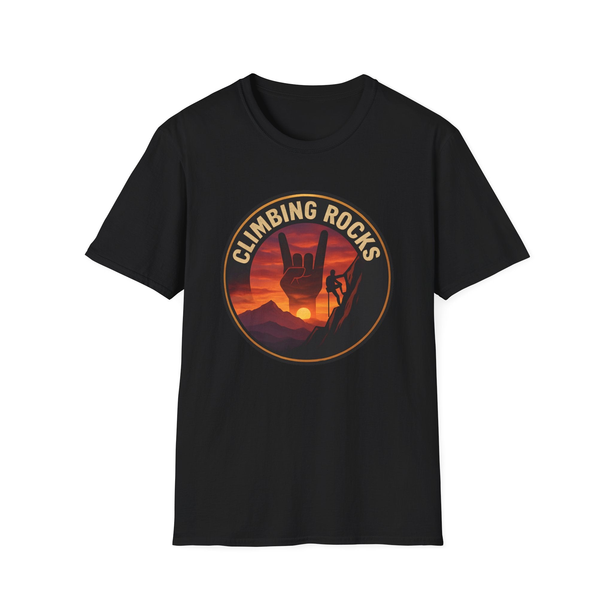 Sunset Climbing Rocks Tee