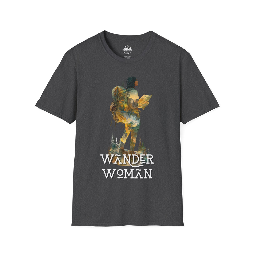 Wander Woman Hiking T‑Shirt — Outdoor Adventure Graphic Tee