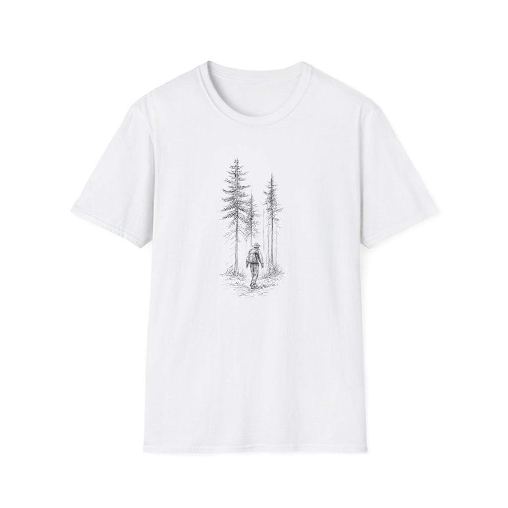 Hiker in Dark Forest T-Shirt