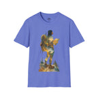 Hiker Silhouette T-Shirt — Watercolor Mountain Backpacker Graphic