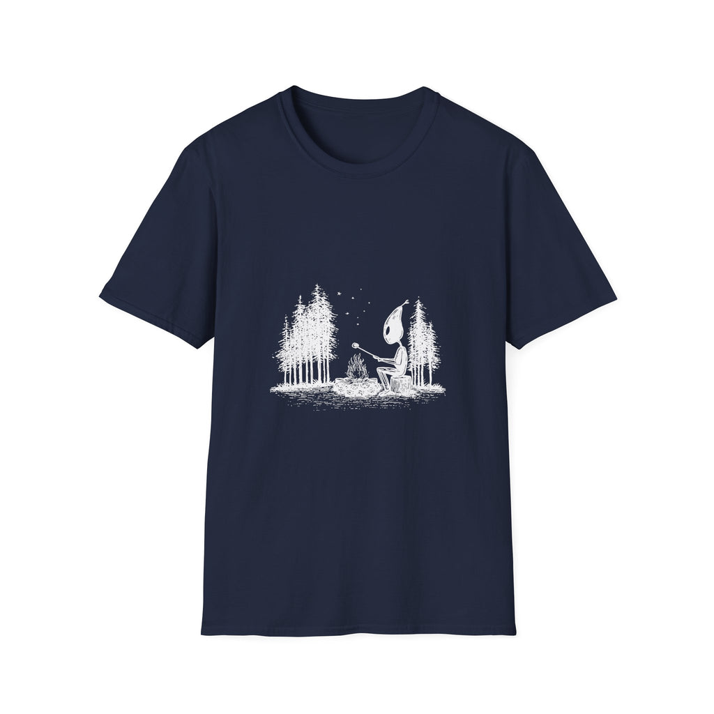 Solitary camping alien Tee