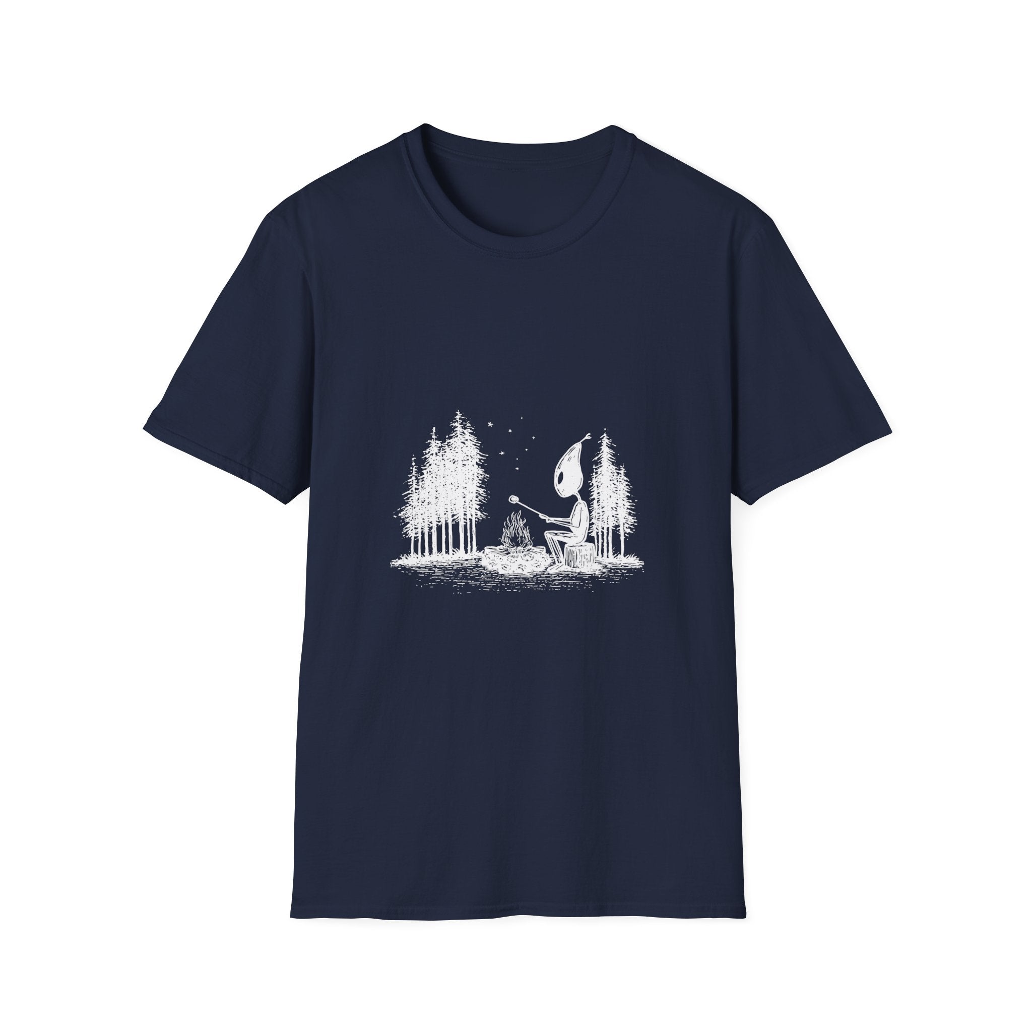 Solitary camping alien Tee