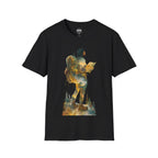 Hiker Silhouette T-Shirt — Watercolor Mountain Backpacker Graphic