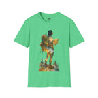Hiker Silhouette T-Shirt — Watercolor Mountain Backpacker Graphic