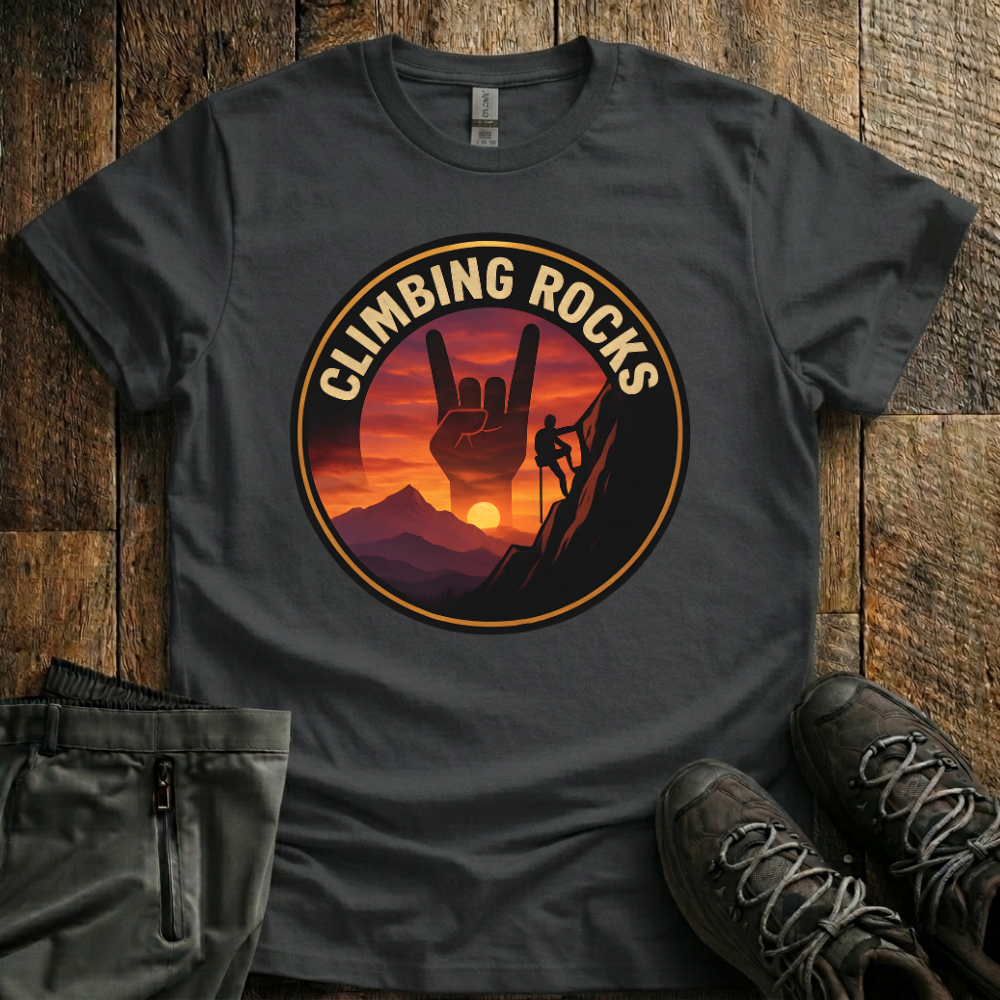 Sunset Climbing Rocks T-Shirt