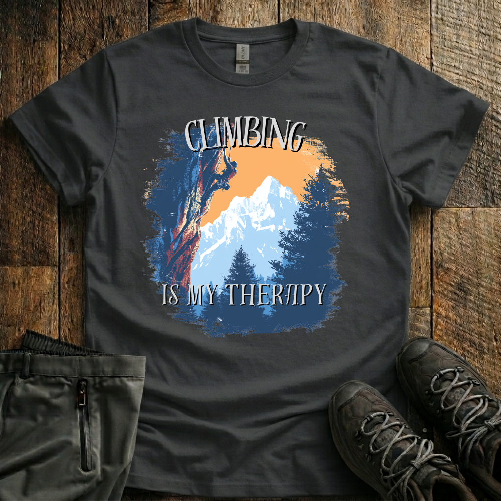 Climbing Is My Therapy Tee