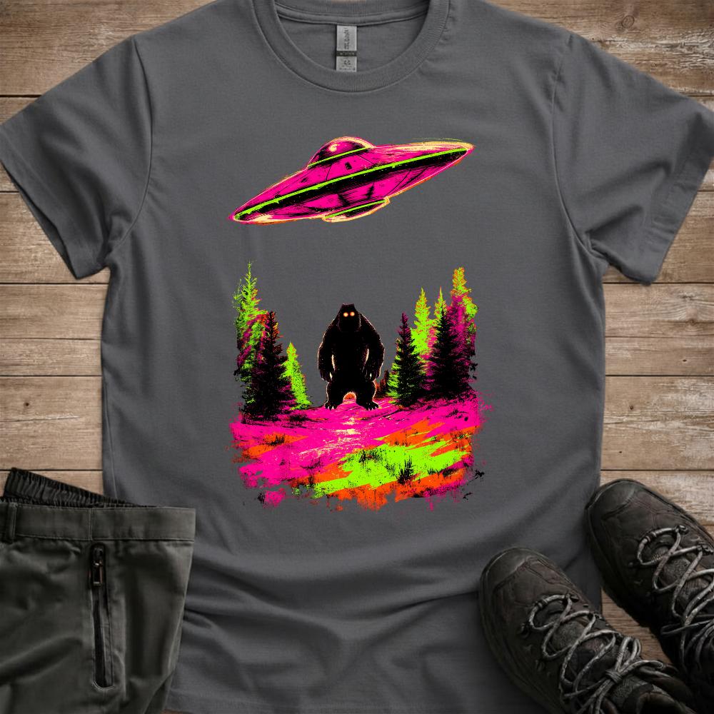 Sasquatch Abduction — Funny Bigfoot Camping Tee