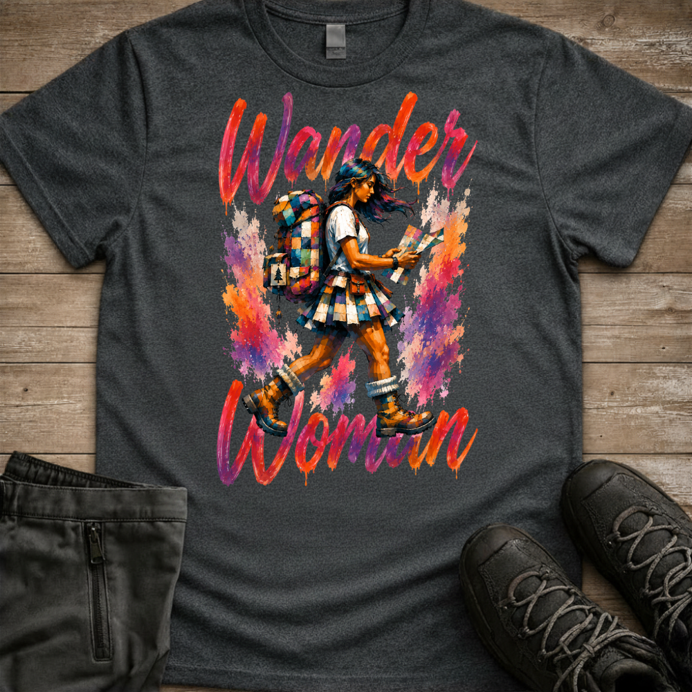 Wander Woman: Seek Adventure — Women’s Hiking Tee