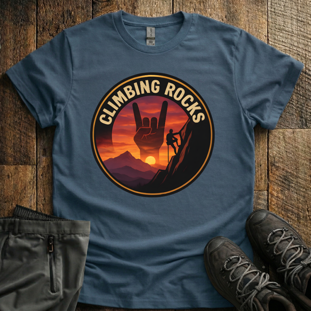 Sunset Climbing Rocks T-Shirt