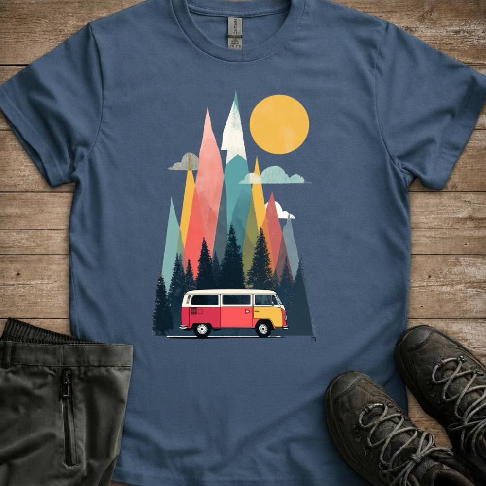 Retro Van Adventures — Camping Road Trip Tee