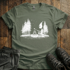 Solitary camping alien T-Shirt