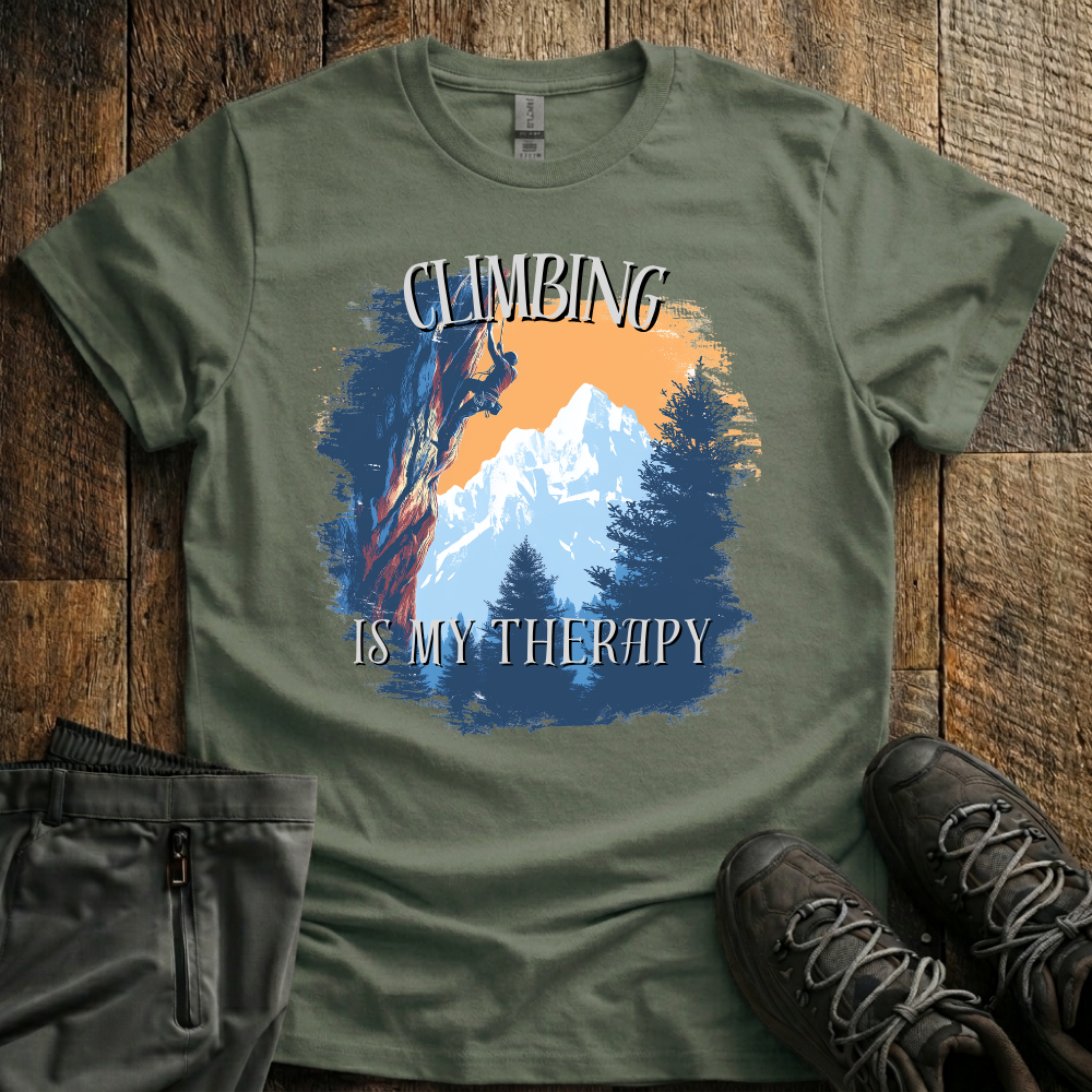 Climbing Is My Therapy Tee