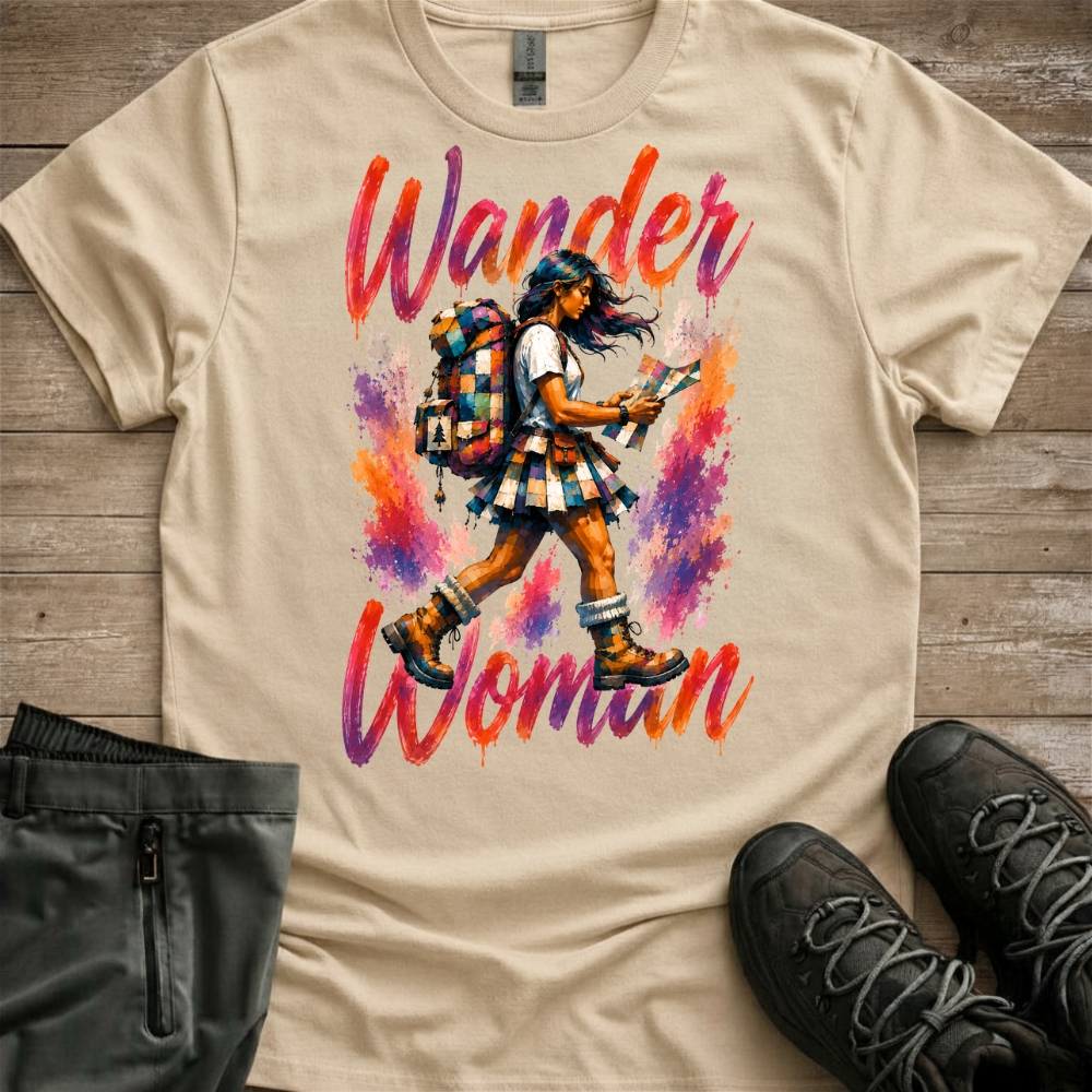 Wander Woman: Seek Adventure — Women’s Hiking Tee