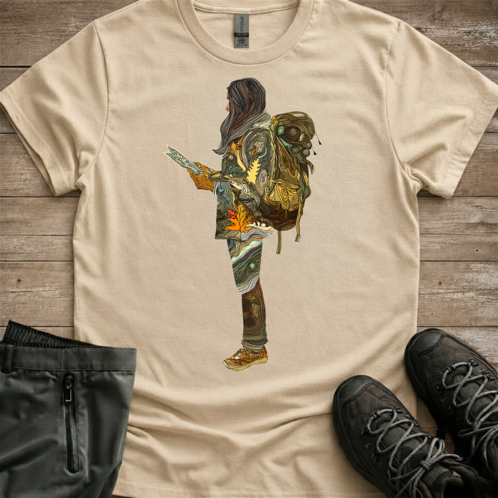 Wander Woman: Map Of The Wild — Women’s Hiking Tee