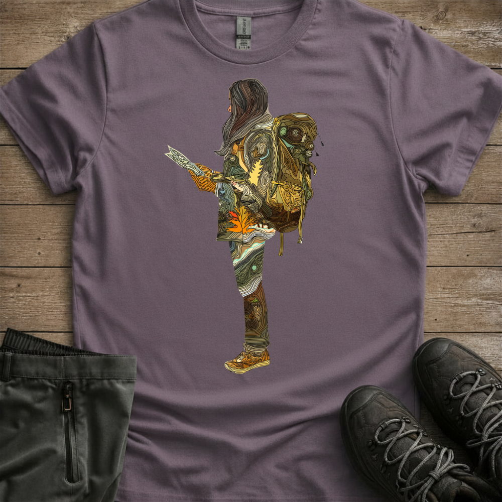 Wander Woman: Map Of The Wild — Women’s Hiking Tee