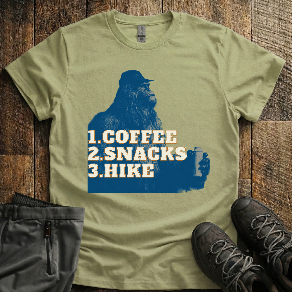 Coffee Snacks Hike T-Shirt