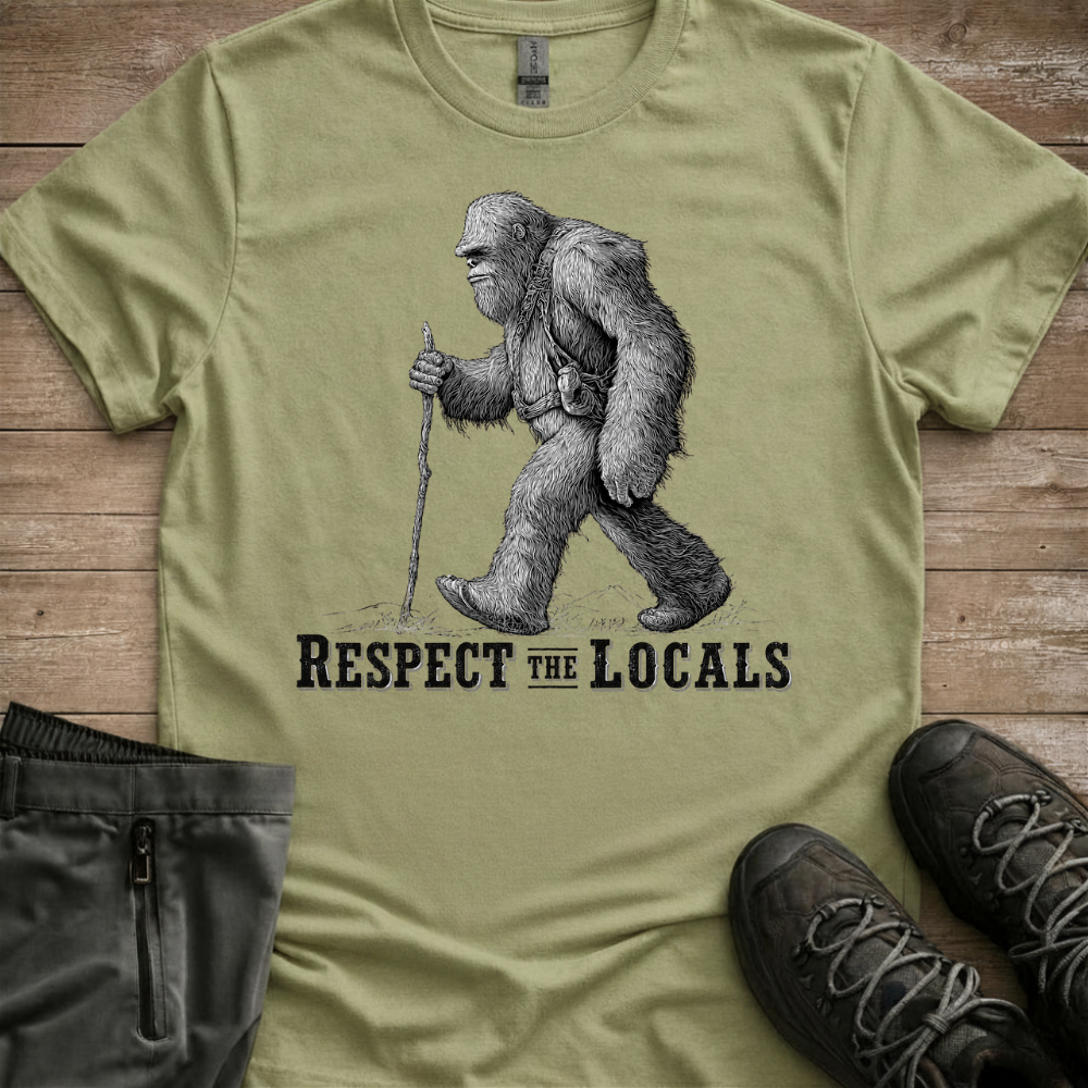 Respect The Locals — Yeti Hiking Tee