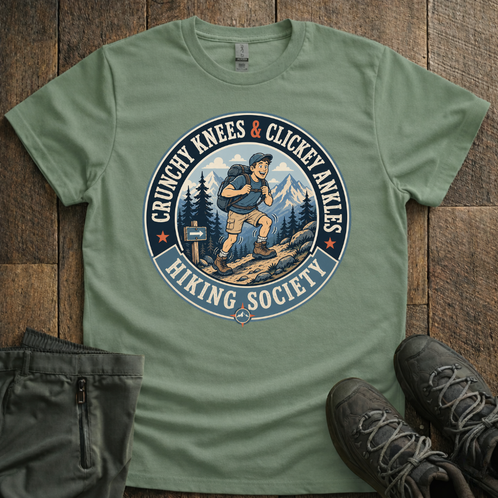 Clickey Ankles Hiking Society T-Shirt