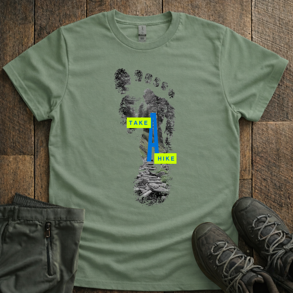 Take A Hike Yeti Print T-Shirt