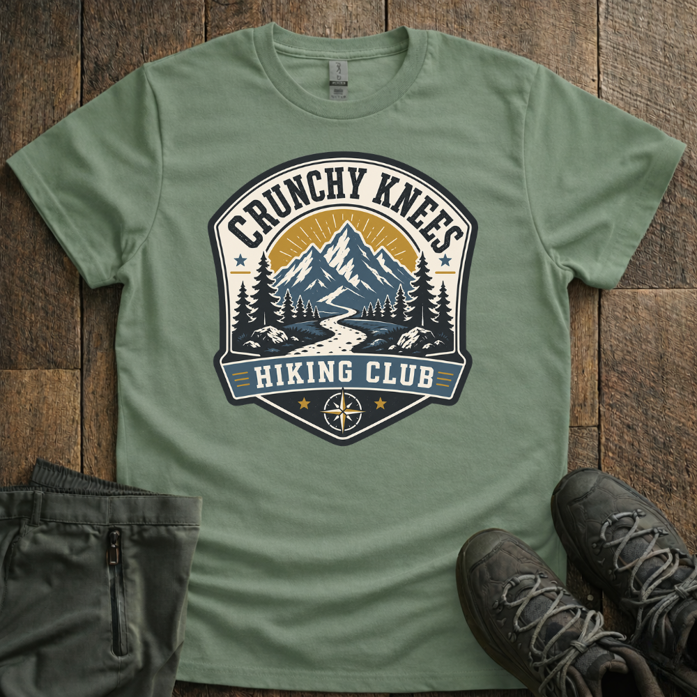 Crunchy Knees Hiking Club T-Shirt