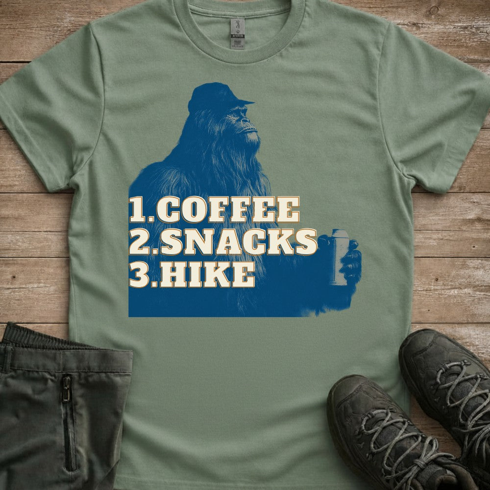 Coffee Snacks Hike T-Shirt