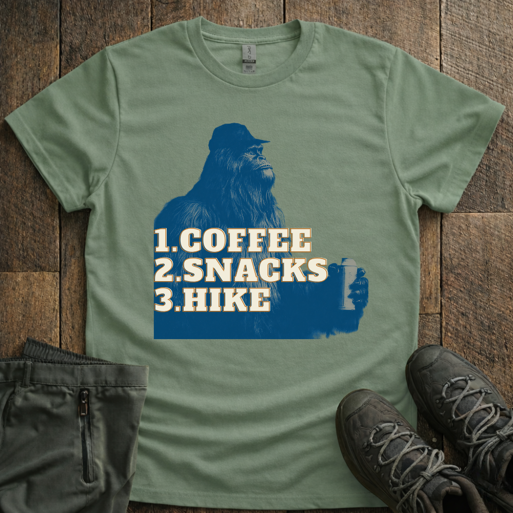 Coffee Snacks Hike T-Shirt