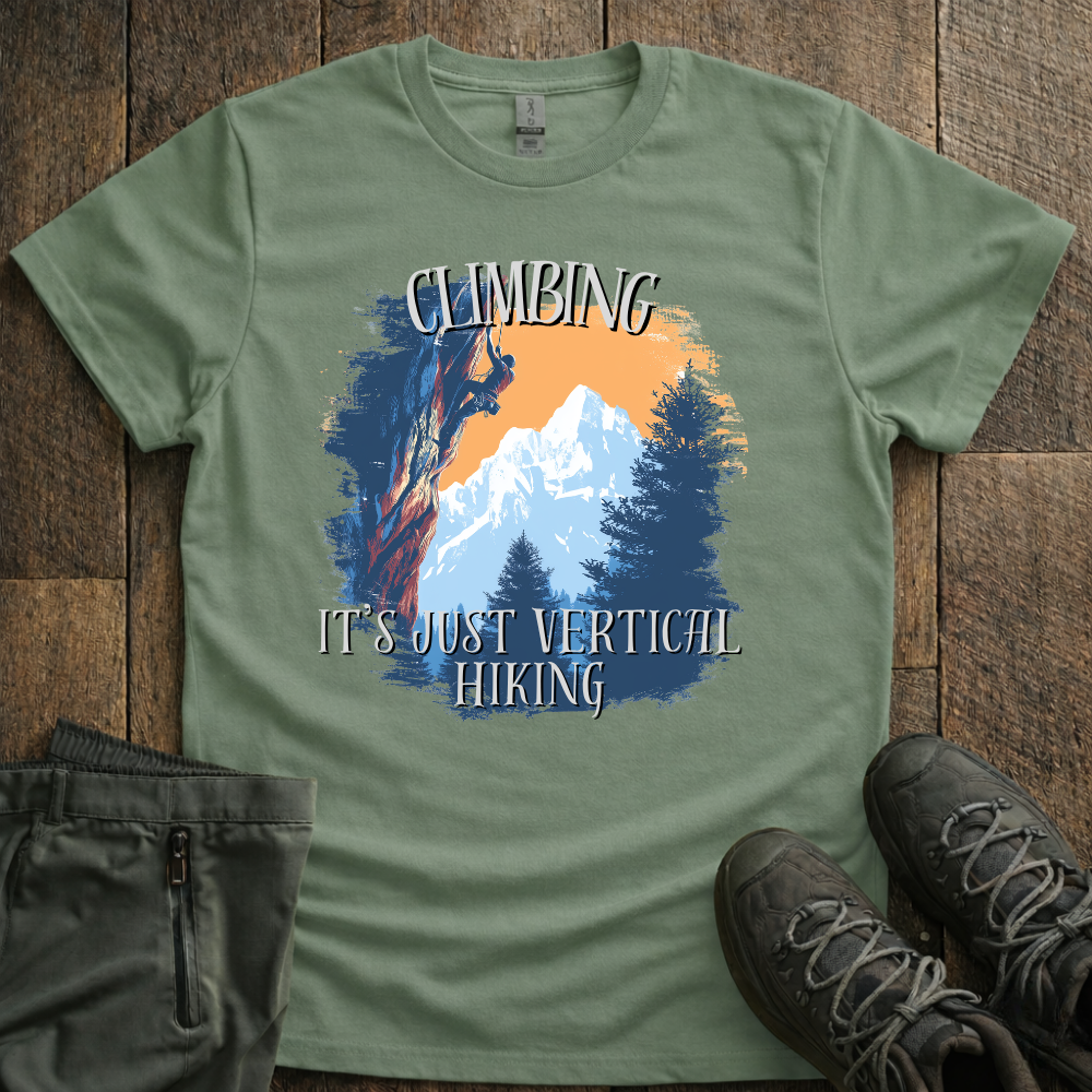 Climbing. Vertical Hiking T-Shirt
