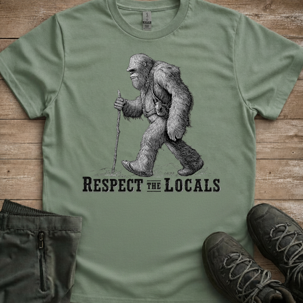 Respect The Locals — Yeti Hiking Tee
