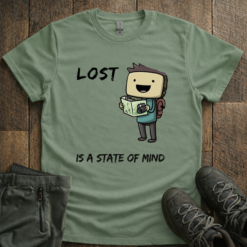 Lost Is A State Of Mind Cartoon T-Shirt