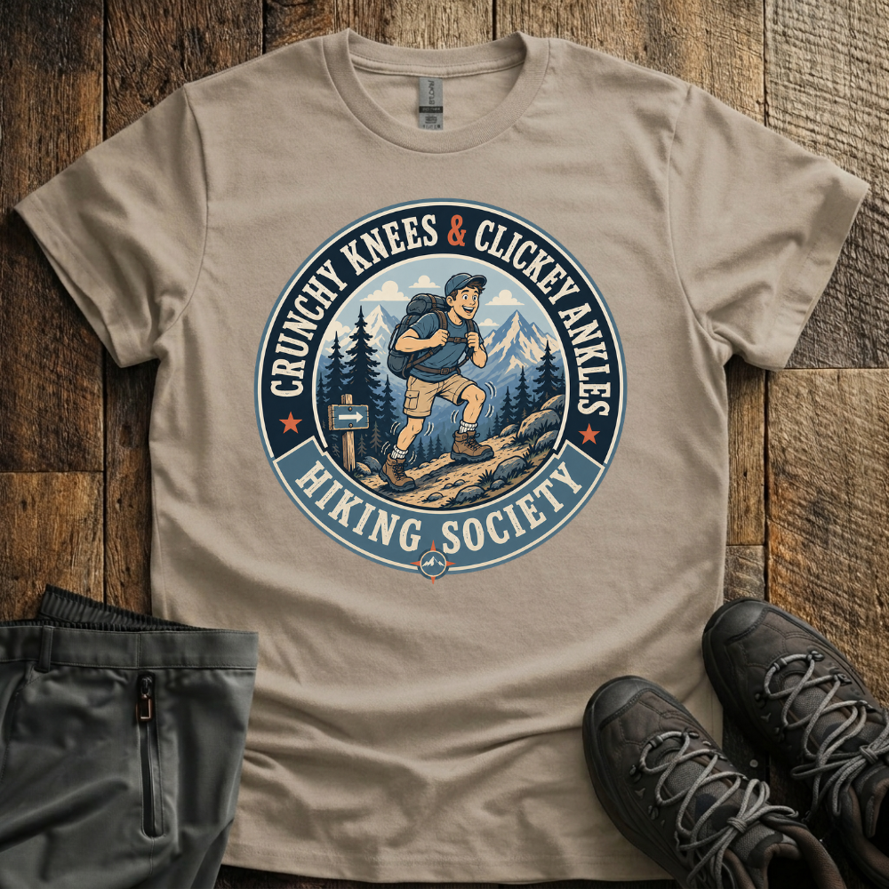 Clickey Ankles Hiking Society T-Shirt
