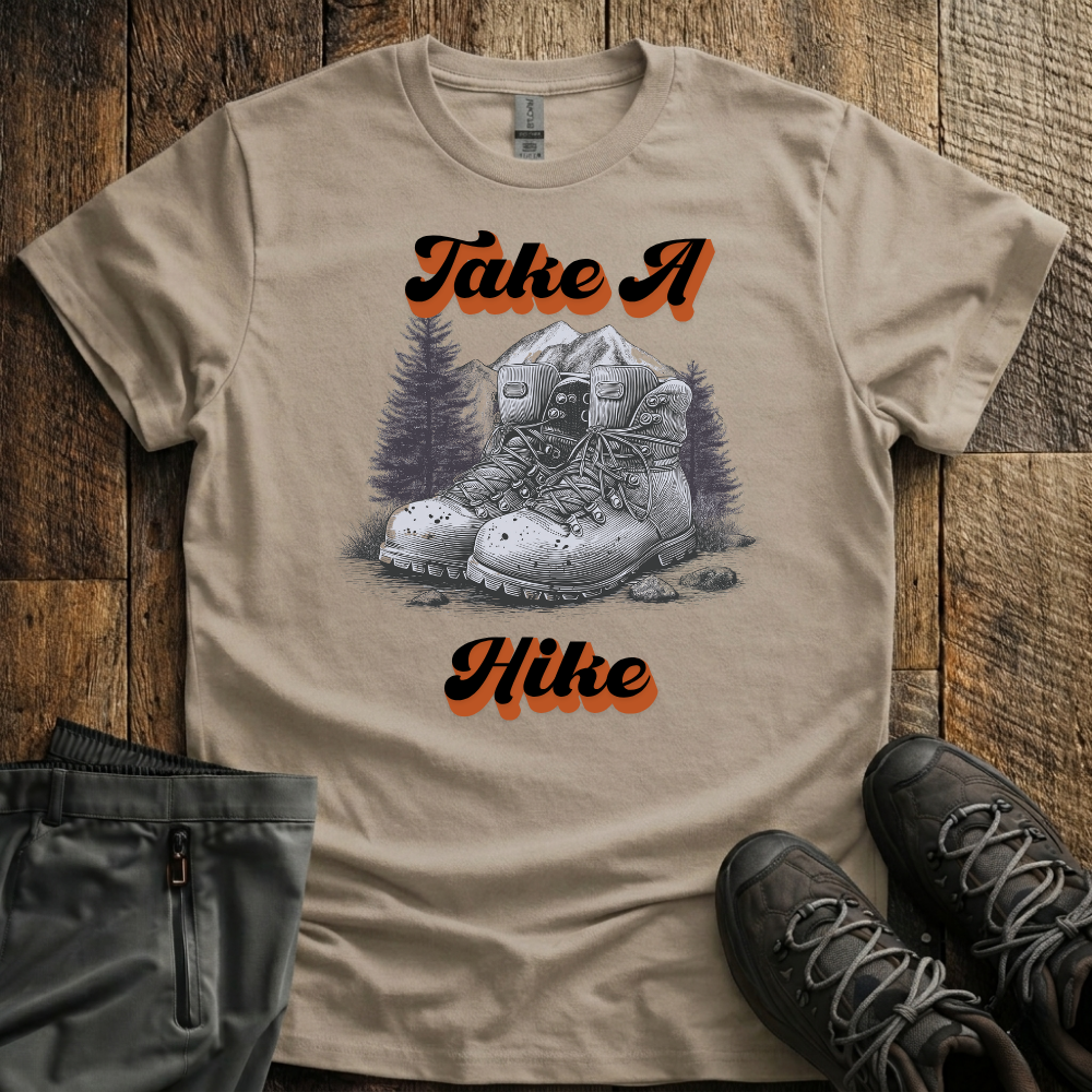 Retro Take A Hike Boots T-Shirt