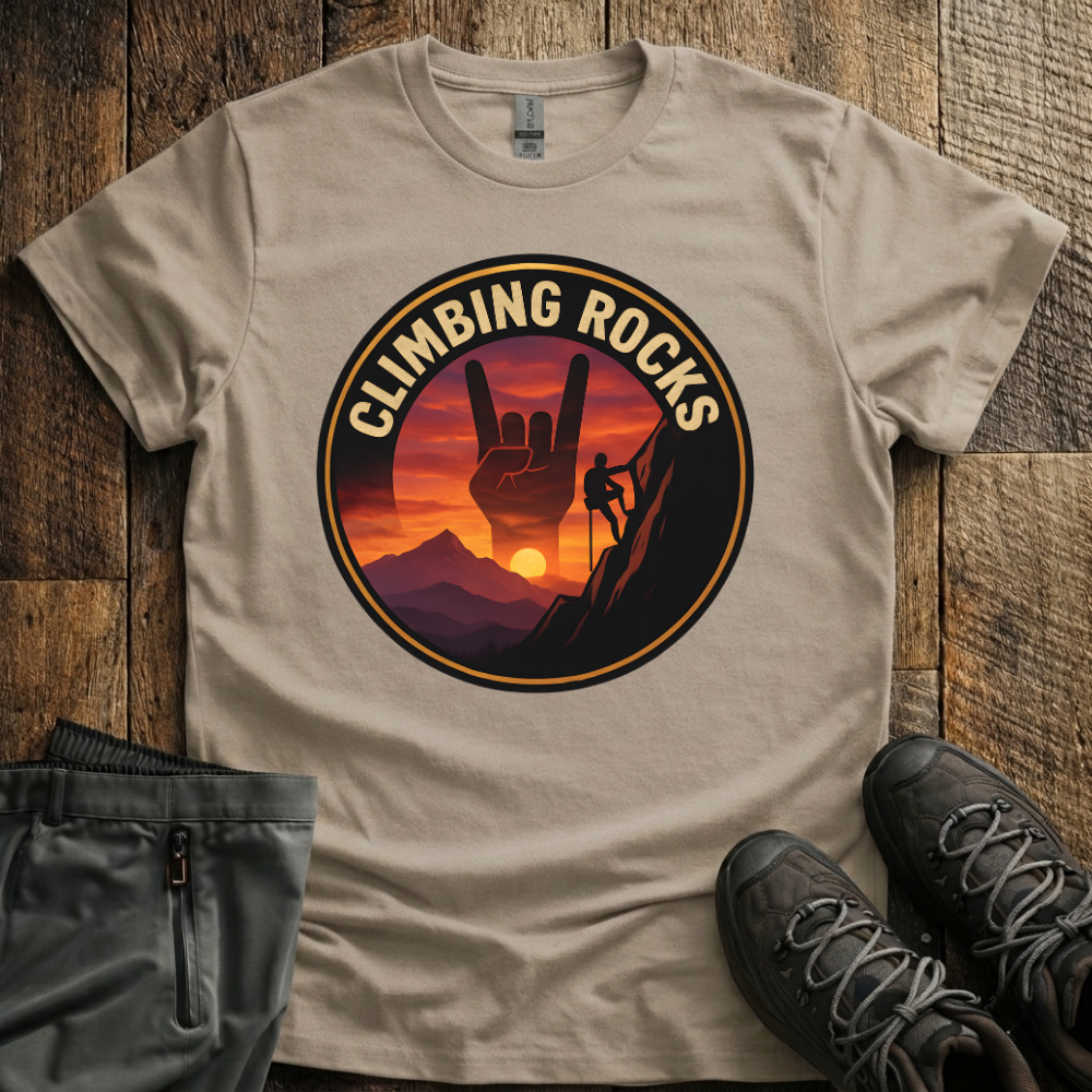 Sunset Climbing Rocks T-Shirt