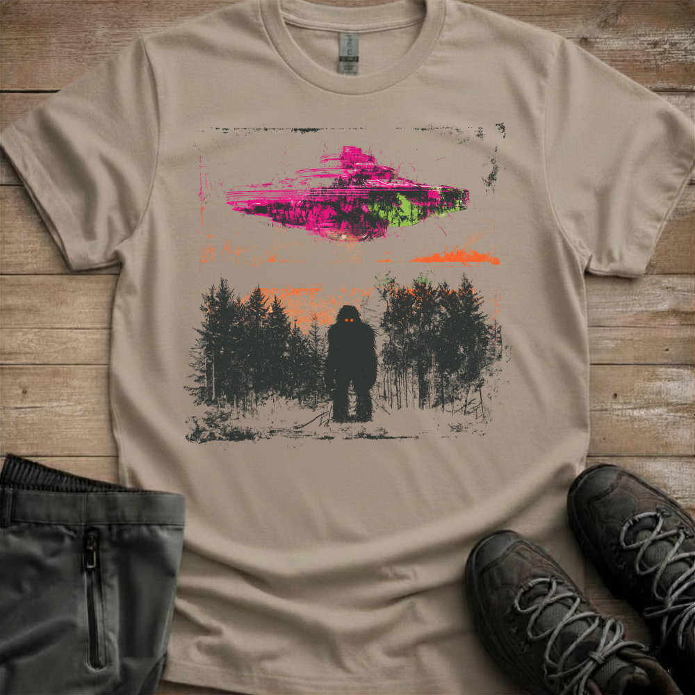 Midnight Encounter — Bigfoot Camping Tee