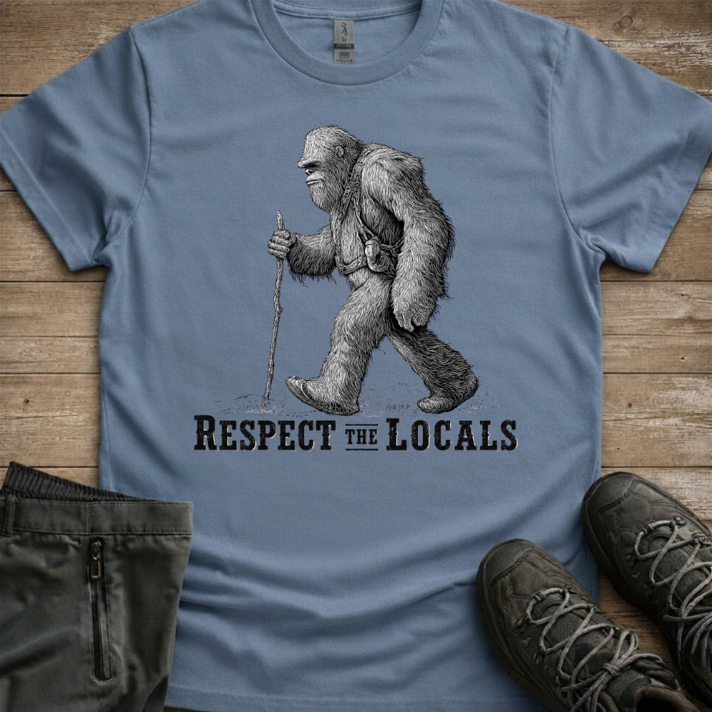 Respect The Locals — Yeti Hiking Tee