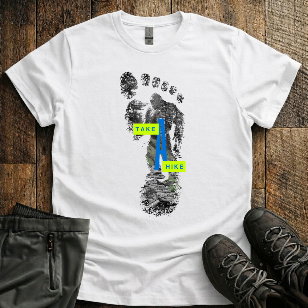 Take A Hike Yeti Print T-Shirt