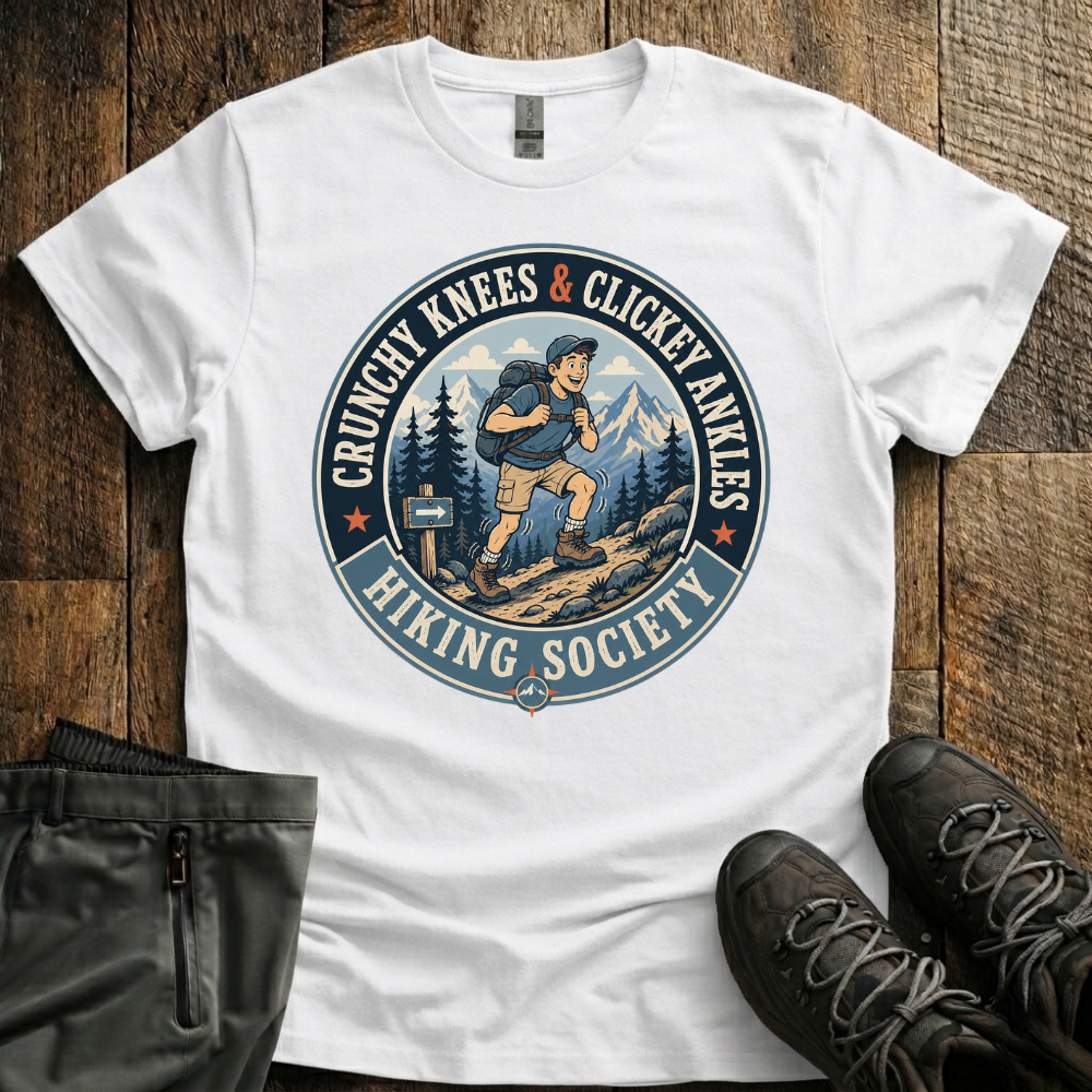 Clickey Ankles Hiking Society T-Shirt