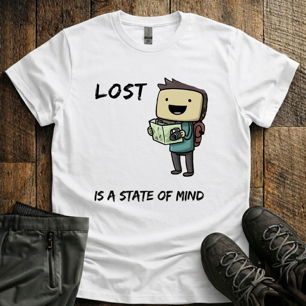 Lost Is A State Of Mind Cartoon T-Shirt